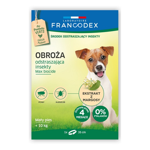 Francodex Obroża odstraszająca insekty małe psy do 10kg 35cm [FR179171]