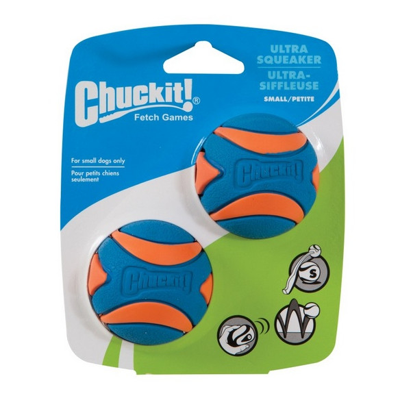 Chuckit! Ultra Squeaker Ball Small 2pak [31537]