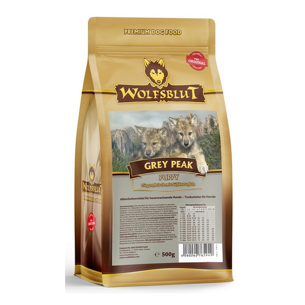 Wolfsblut Dog Grey Peak Puppy - koza i bataty 500g