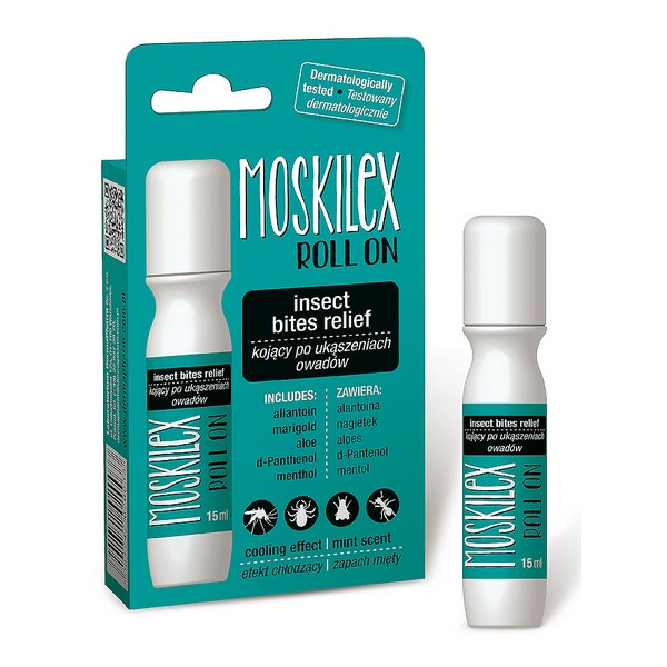 DermaPharm Moskilex Roll on 15ml - dla ludzi kojący po ukąszeniach owadów