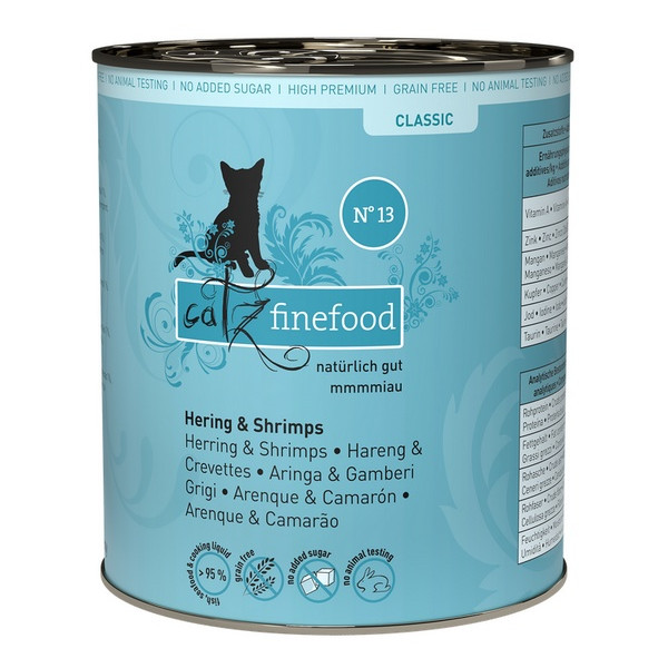 Catz Finefood Classic N.13 Śledź i Krewetki puszka 800g