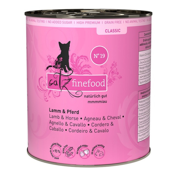 Catz Finefood Classic N.19 Jagnięcina i Konina puszka 800g