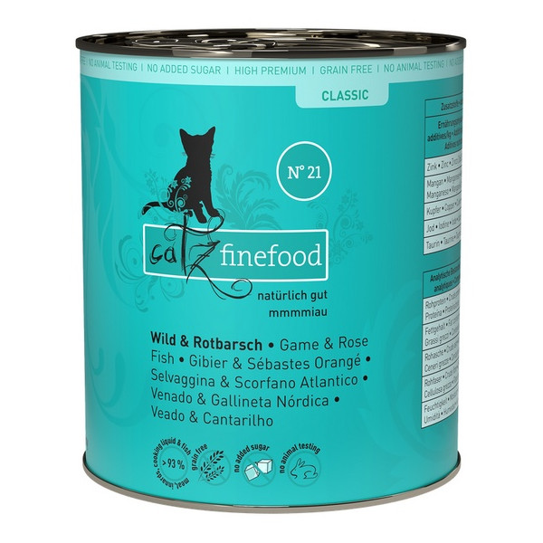 Catz Finefood Classic N.21 Dziczyzna i Karmazyn puszka 800g