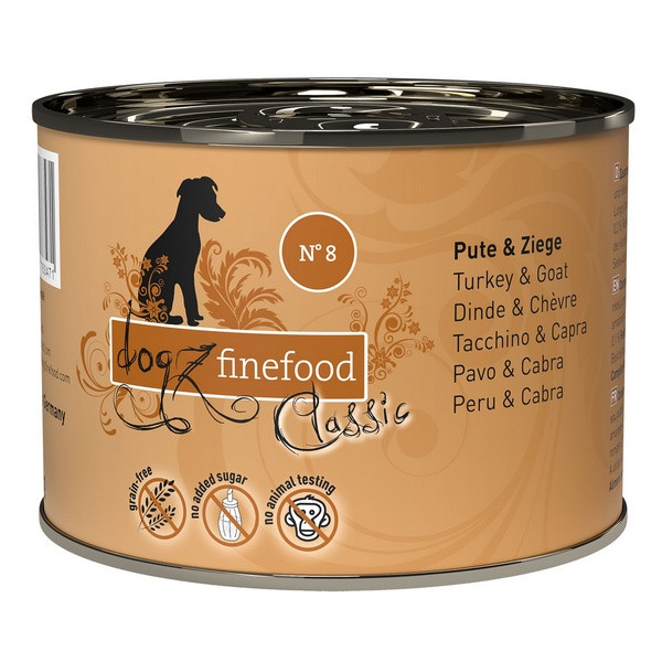 Dogz Finefood Classic N.08 Indyk i koza puszka 200g