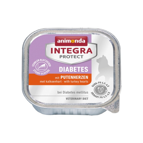 Animonda Integra Protect Diabetes dla kota - z sercami indyka tacka 100g