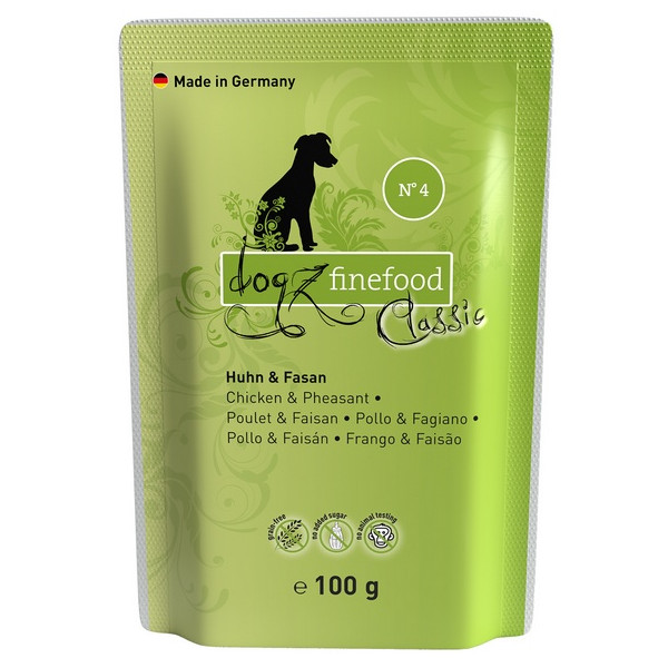 Dogz Finefood Classic N.04 Kurczak i bażant saszetka 100g