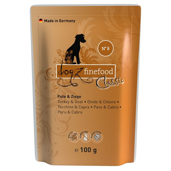 Dogz Finefood Classic N.08 Indyk i koza saszetka 100g