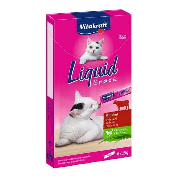 Vitakraft Cat Liquid-Snack z Wołowiną 6x15g [23521]