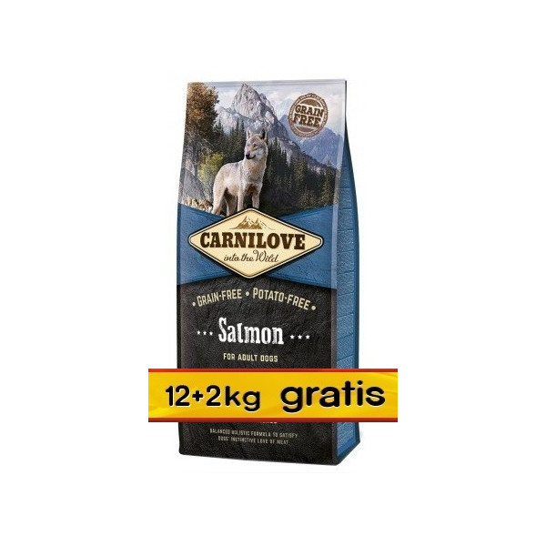 Carnilove Dog Salmon Adult - łosoś 14kg (12+2kg gratis)