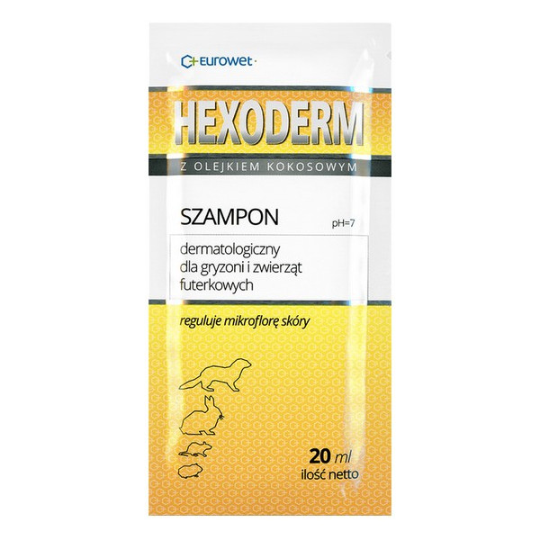 Hexoderm - szampon dermatologiczny dla gryzoni saszetka 20ml - 1 sztuka