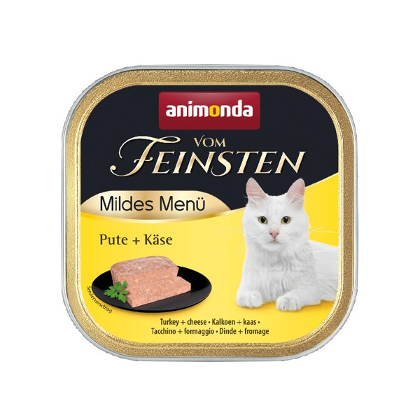 Animonda vom Feinsten Mildes Menu z Indykiem i Serem tacka 100g