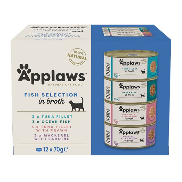 Applaws puszki dla kota Multipack Fish 12x70g