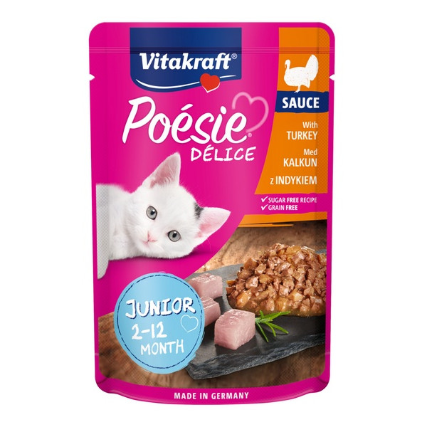 Vitakraft Poesie Deli Sauce Junior indyk saszetka 85g