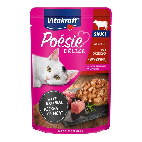 Vitakraft Poesie Deli Sauce wołowina saszetka 85g