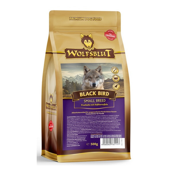 Wolfsblut Dog Black Bird Adult Small - indyk i bataty 500g