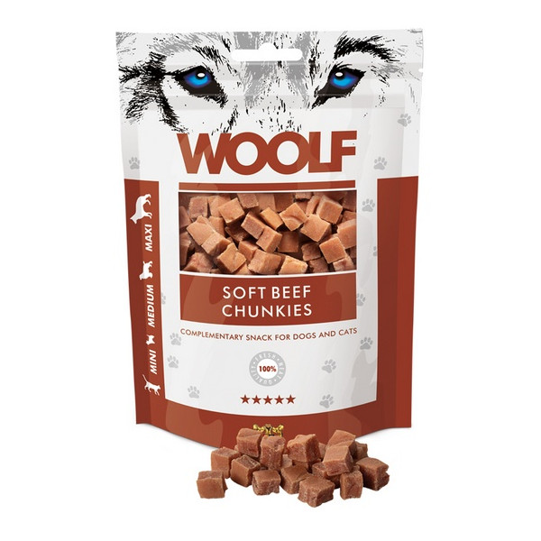 Woolf Soft Beef Chunkies 100g