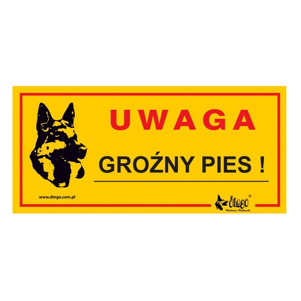 Dingo Tabliczka ostrzegawcza "Uwaga groźny pies!"