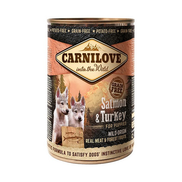 Carnilove Dog Wild Meat Salmon & Turkey Puppy - łosoś i indyk puszka 400g