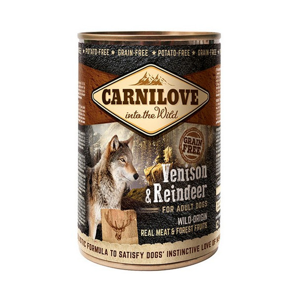 Carnilove Dog Wild Meat Venison & Reindeer Adult - dzik i renifer puszka 400g