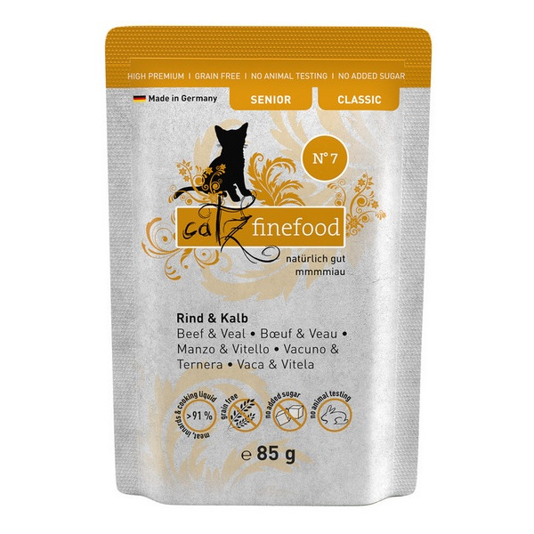 Catz Finefood Classic Senior N.07 Wołowina i cielęcina saszetka 85g