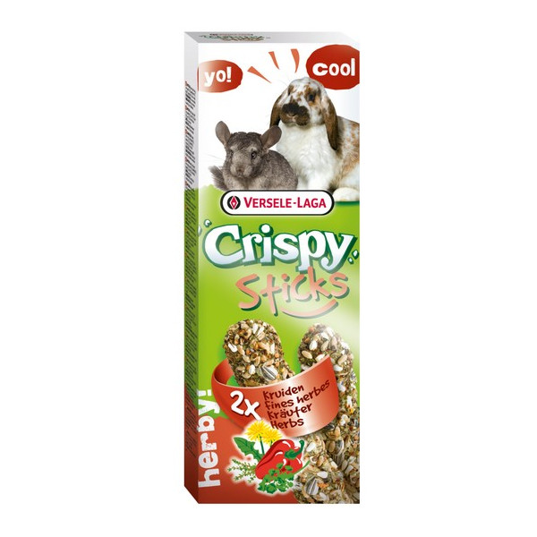 Versele-Laga Crispy Sticks Rabbit & Chinchilla Herbs - kolby dla królików i szynszyli z ziołami 110g