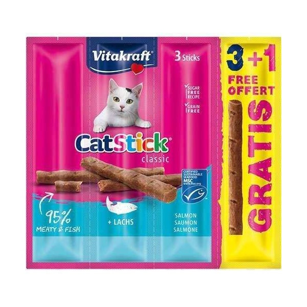 Vitakraft Cat Stick Classic łosoś 4szt (3+1 gratis)