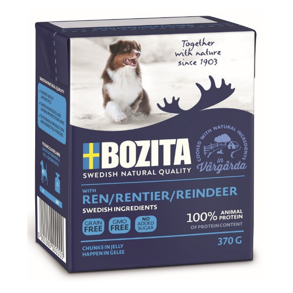 Bozita Dog Tetra Recart z reniferem w galaretce kartonik 370g