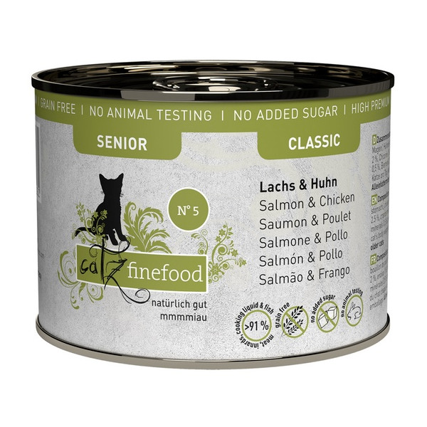 Catz Finefood Classic Senior N.05 Łosoś i kurczak puszka 200g