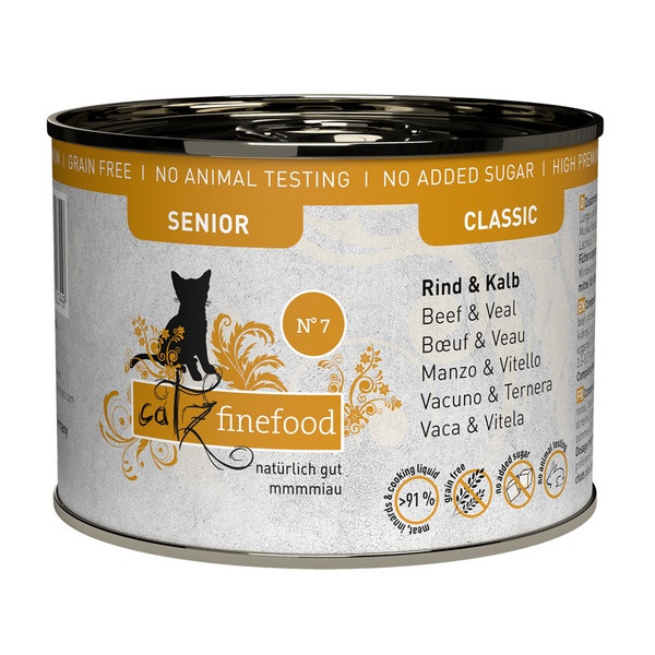 Catz Finefood Classic Senior N.07 Wołowina i cielęcina puszka 200g