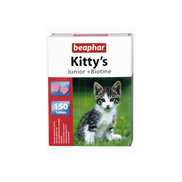 Beaphar Kitty's Junior + Biotine tabletki witaminowe 150szt