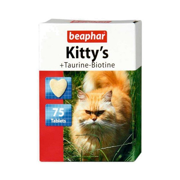 Beaphar Kitty's Taurine + Biotine tabletki witaminowe 75szt