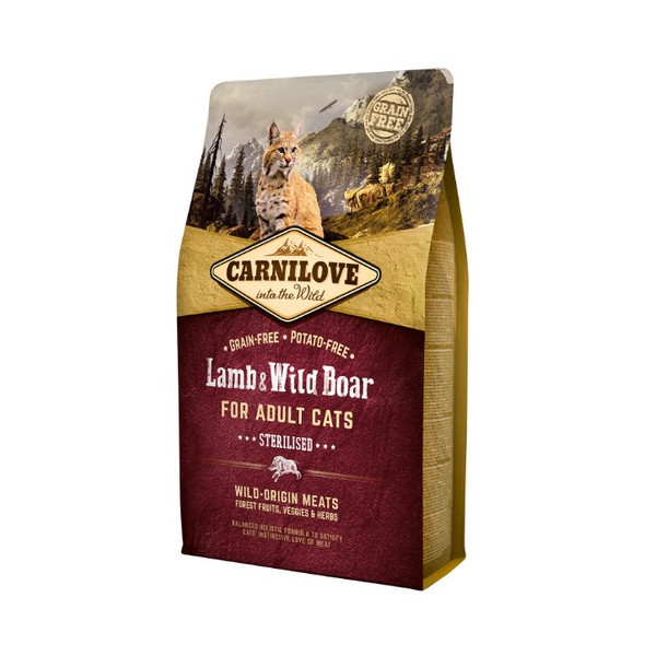 Carnilove Cat Lamb & Wild Boar Sterilised - jagnię i dzik 2kg