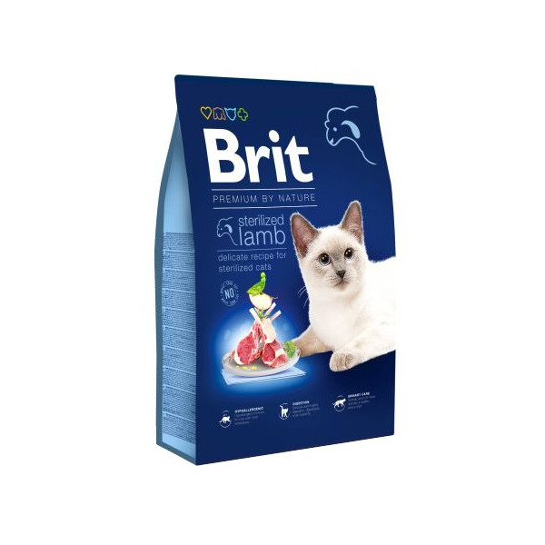 Brit Premium By Nature Cat Sterilized Lamb 8kg