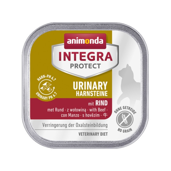 Animonda Integra Protect Urinary Harnsteine Oxalate dla kota - z wołowiną tacka 100g