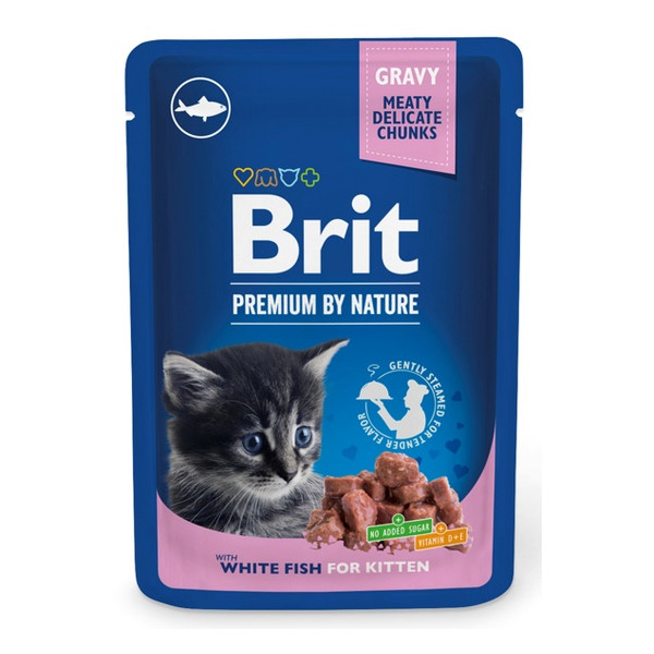 Brit Premium By Nature Cat Kitten White Fish sos saszetka 100g