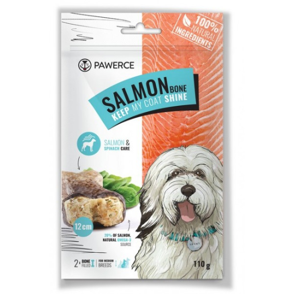 Pawerce Salmon Bone Medium Breeds 2szt/op 110g/12cm