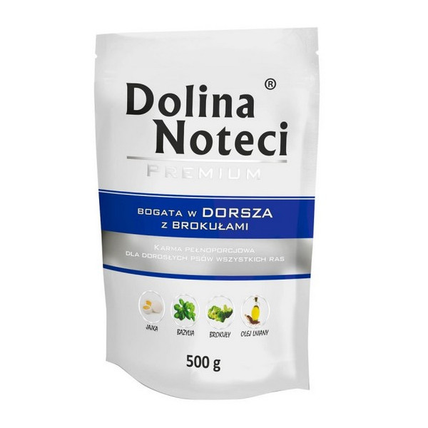 Dolina Noteci Premium Pies Dorsz z brokułami saszetka 500g