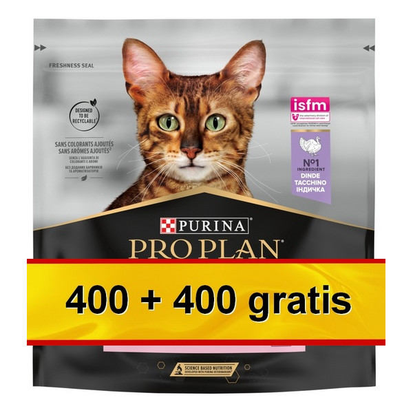 Purina Pro Plan Cat Adult Delicate Digestion z indykiem 800g (400+400g gratis)
