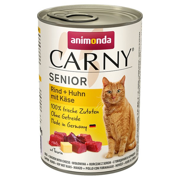 Animonda Carny Senior Wołowina, Kurczak + Ser puszka 400g