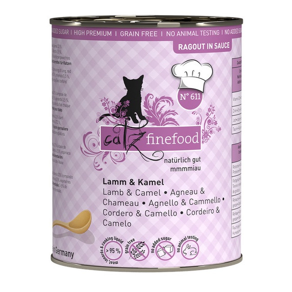 Catz Finefood Ragout N.611 Jagnięcina i Wielbłąd puszka 380g