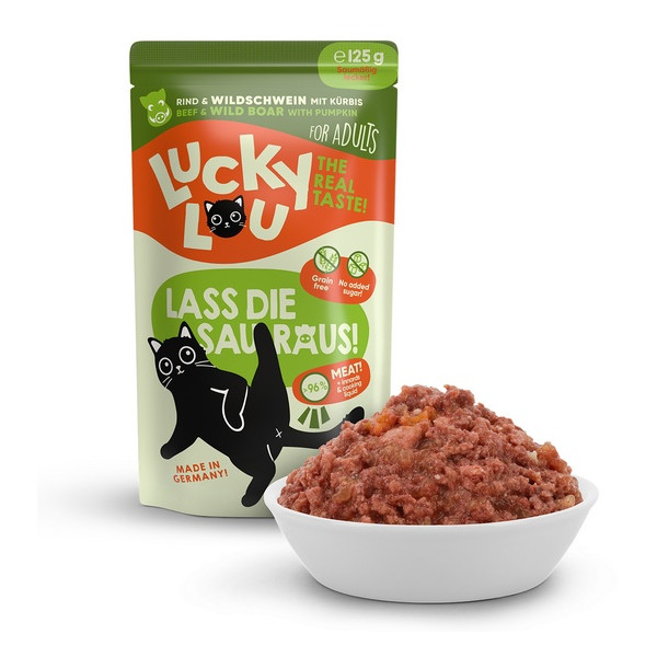 Lucky Lou Lifestage Adult Wołowina i dzik saszetka 125g