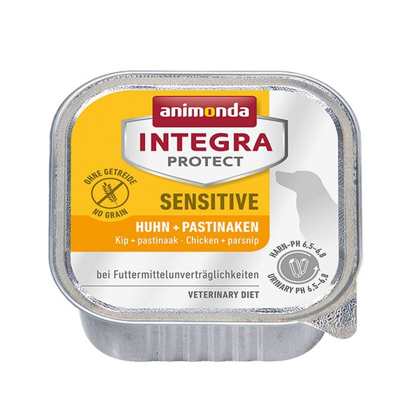 Animonda Integra Protect Sensitive dla psa kurczak + pasternak tacka 150g