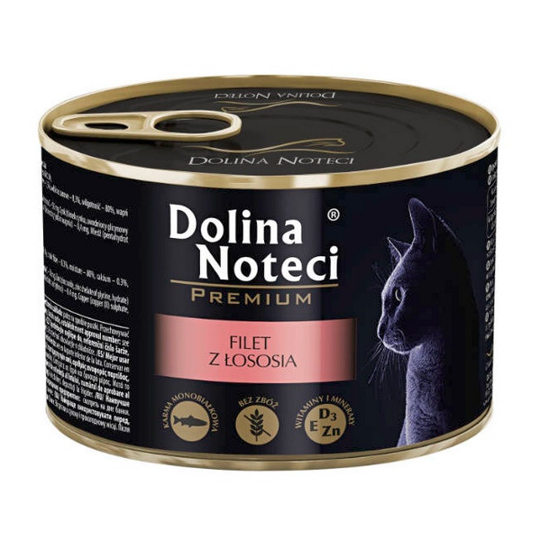 Dolina Noteci Premium Kot Filet z łososia puszka 185g