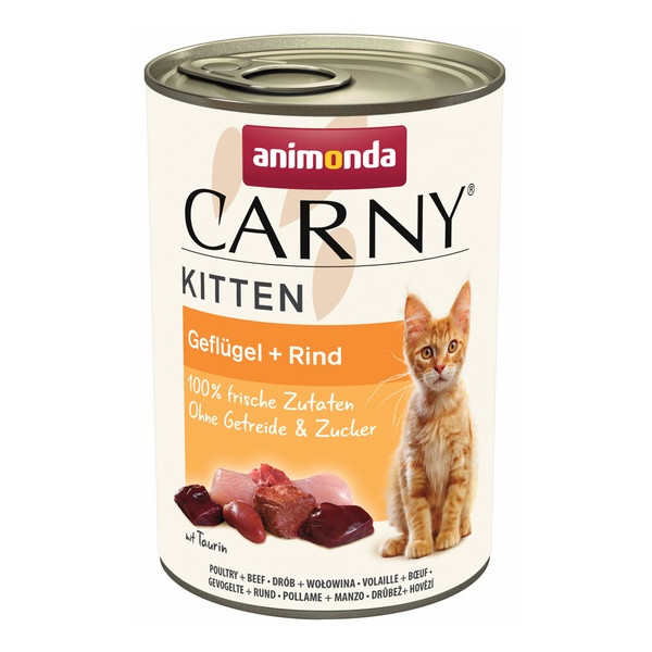 Animonda Carny Kitten Wołowina + Drób puszka 400g