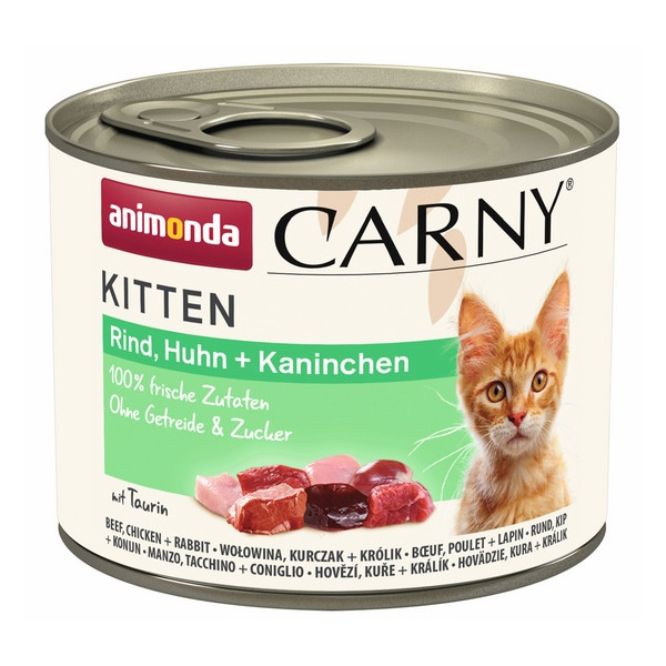 Animonda Carny Kitten Wołowina, Kurczak + Królik puszka 200g