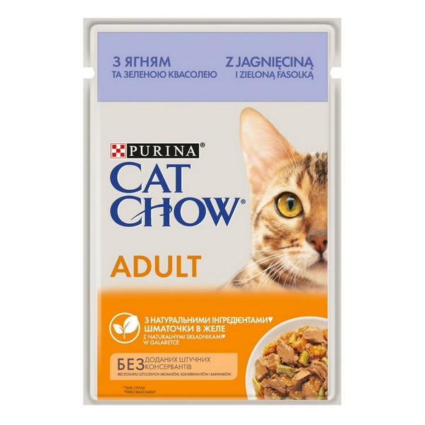 Purina Cat Chow Jagnięcina i zielona fasolka saszetka 85g