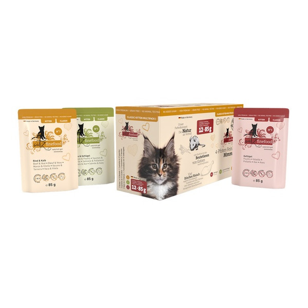 Catz Finefood Classic Kitten Multipack saszetki 12x85g