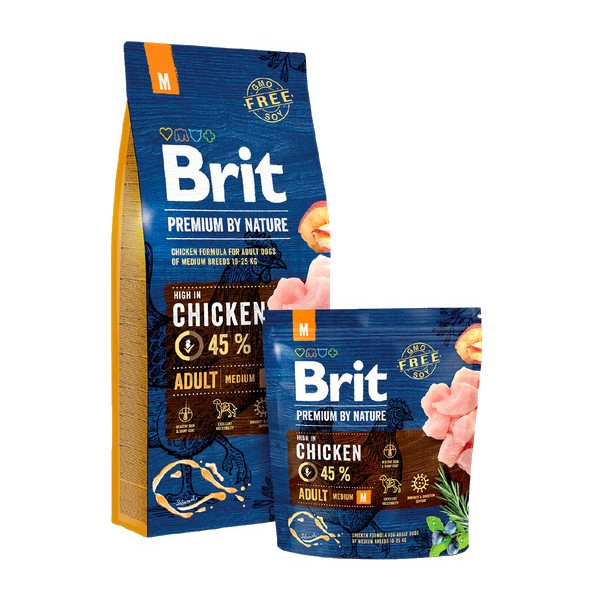 Brit Premium By Nature Adult M Medium 3kg