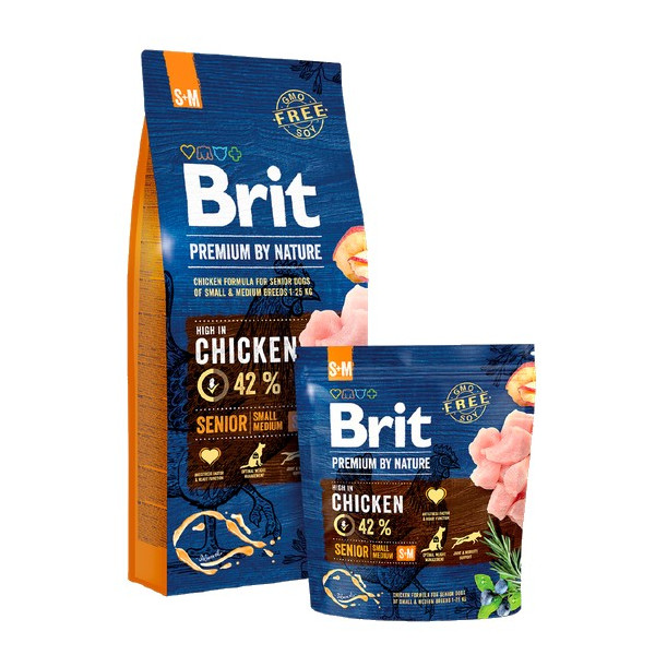 Brit Premium By Nature Senior S+M Small + Medium 1kg