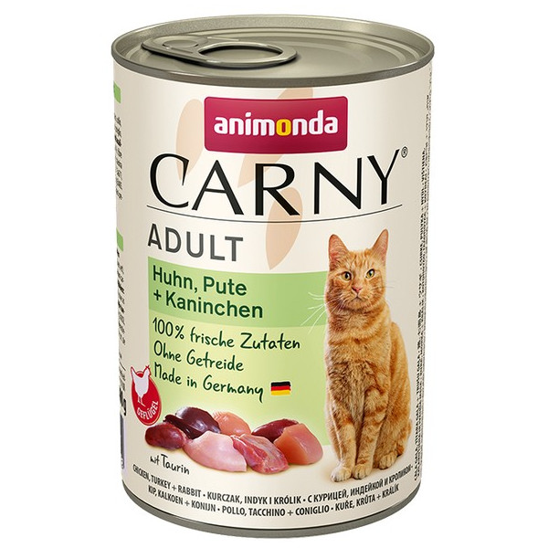 Animonda Carny Adult Kurczak, Indyk + Królik puszka 400g